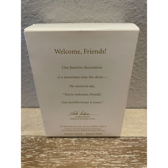 Hallmark Keepsake Snowman Ornament Welcome Friends! 2007 - Picture 2 of 2